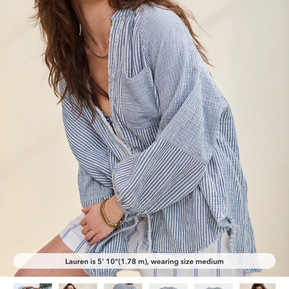 Loose button down / beach cover up